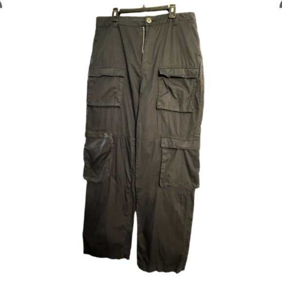 Forever 21 Pants - Forever 21 Black Cargo Pants Size L | Utility Multi Pocket Streetwear Y2K Style